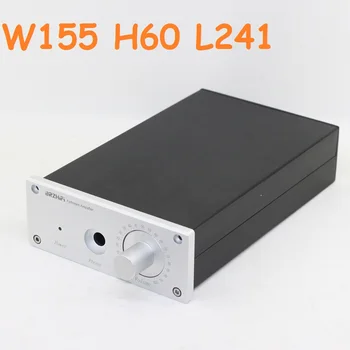 W155 H60 D241 калъф за слушалки DAC мощност усилвател шаси DIY алуминиеви слушалки усилвател кутия предусилвател корпус Hi край декодер кабинет