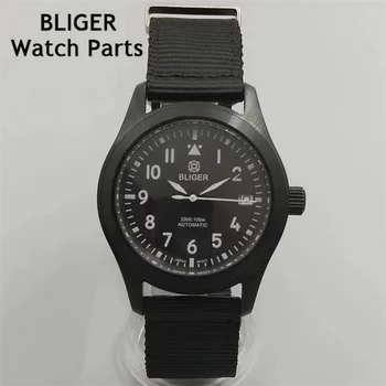  BLIGER 36mm / 39mm стерилен часовник NH35 движение случай сапфир стъкло неръждаема стомана часовник случай найлон каишка