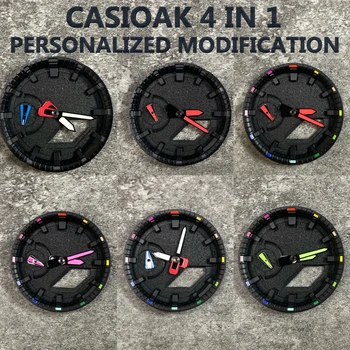 4 IN 1 SET Персонализирани аксесоари за модификация Часов маркер за GA2100/2110 Часовник Dial Casioak DIY часовник мащаб пръстен индекс части