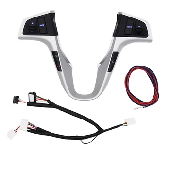 Бутон на волана Аудио сила на звука на волана Бутон за управление на музиката Превключвател с подсветка за Hyundai Verna 2010-2016