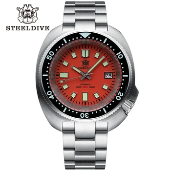 STEELDRIVE SD1974 Възпроизведен персонализиран 200M водолазен механичен часовник abalone 6105-8110 светлинен водоустойчив мъжки