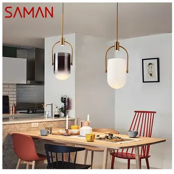 SAMAN Nordic Creative Pendant Light Съвременни прости LED лампи Осветителни тела за домашна трапезария