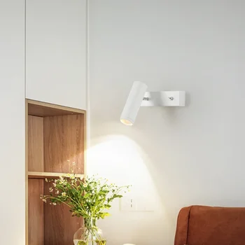 Четене Sconce стена лампа с превключвател хол спалня нощно шкафче коридор стена светлина дома вътрешен декор LED прожектор