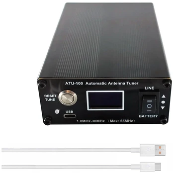 ATU-100 антена тунер за шунка радио 1.8-55Mhz автоматична антена тунер от N7DDC 100W отворен код къси вълни с батерия трайни